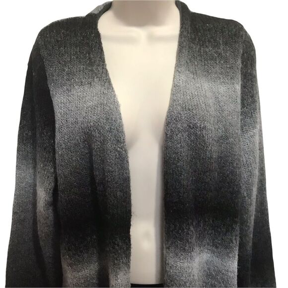 Joseph A Gray Ombré Stripe Long Line Cardigan Sz M - Picture 2 of 11